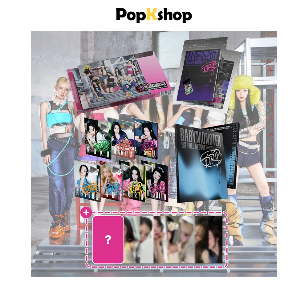 [ของแถม] BABYMONSTER 1st Full Album [ DRIP ] ZIP LOCK Ver / BINDER Ver / JEWEL CASE Ver / YG TAG Ver