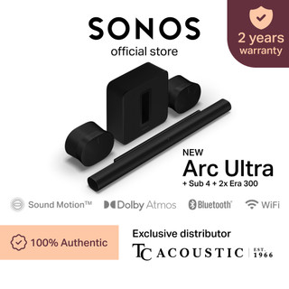 9.1.4 Sonos Set with Arc Ultra, Sub 4 & Era 300 Pair [Dolby Atmos Smart Home Theater]