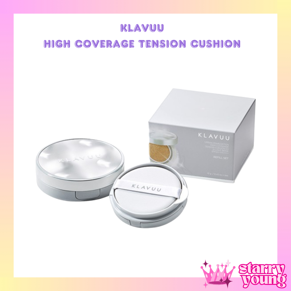 [KLAVUU] High Coverage Tension Cushion 12 g คุชชั่นคอลลาเจนรองพื้น ปกปิดสูง ติดทนนาน 12 กรัม