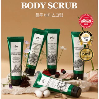 Plu Original 3 in 1 Body Scrub - White Musk, Berry Mix, Rosemary Herb, Cotton Blossom, Pink Floral Exfoliating and Moisturizing, Body and Food Care
