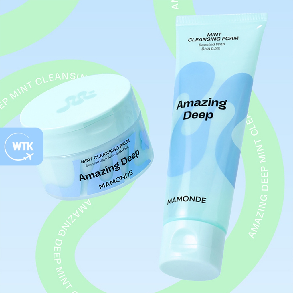 Mamonde Amazing Deep Mint Cleansing Balm / โฟมล้างหน้า - เพิ่มด้วย AHA + BHA + PHA เพิ่มด้วย BHA 0.5% (ใหม่)