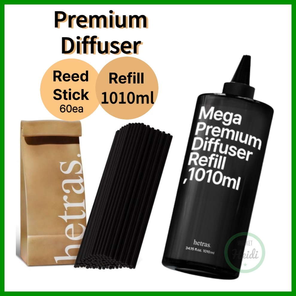 เกาหลี เกาหลี 🇰🇷 Hetras Mega Premium Diffuser Refill 1010ml / ก้านไม้หอมกระจายกลิ่น