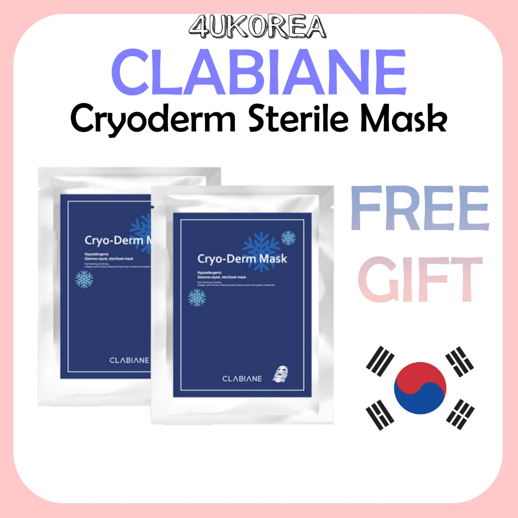 1+1 CLABIANE Cryo-Derm มาส์กไฮโดรเจลระดับพรีเมี่ยมที่ออกแบบมาเพื่อปลอบประโลมและให้ความชุ่มชื้น/ K-BEAUTY