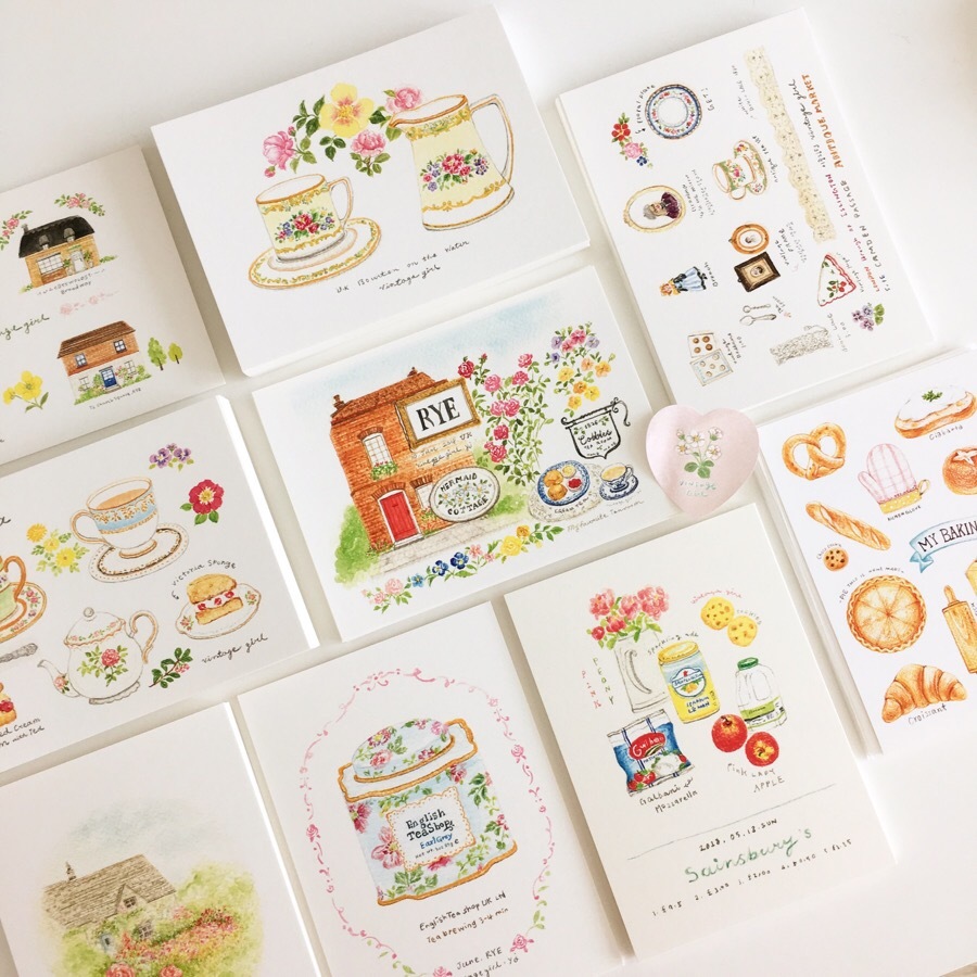 การ์ด Vintagegirl Post - โดย Yeojin