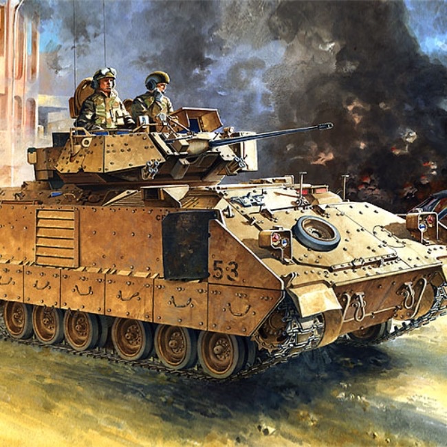 Academy Hobby Model Kit – [1/35] M2A2 Bradley Iraq 2003 – การกําหนดค่า OIF พร้อมรายละเอียดเกราะอัพเก