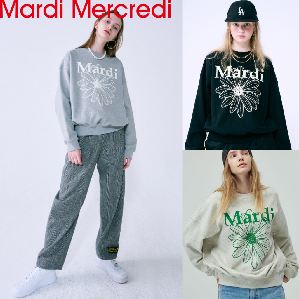 [MARDI Mercredi] SWEATSHIRT FLOWERMARDI_4color / สินค้าต้นฉบับของแท้ 100% / จัดส่งรวดเร็วจาก KR!