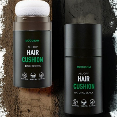 [modubom Korea] All day hair cover cushion hairline shadow women men (สีดําธรรมชาติ/น้ําตาลเข้ม)