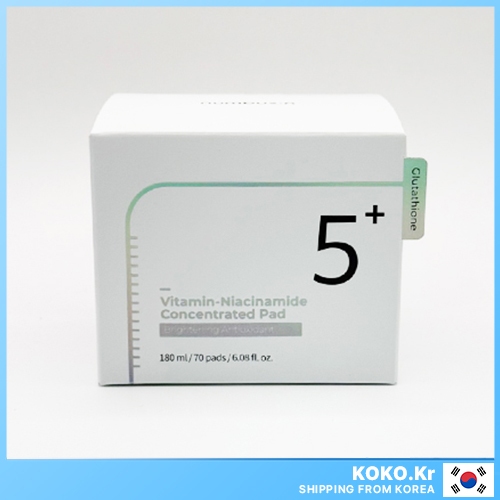Numbuzin No.5+ Niacinamide Pad แผ่นโทนเนอร์เข้มข้น 180 มล. 70 แผ่น พร้อมของแถม