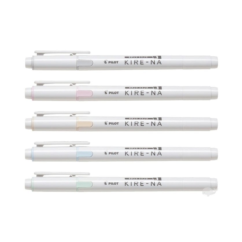 ปากกาเน้นข้อความ Pilot Kire-Na Twin Tip (สีพาสเทล)