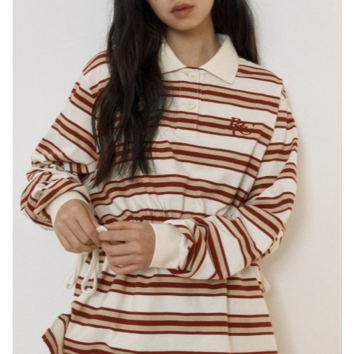 Roccirocci เสื้อยืดแขนสั้นคอปกกระดุมแถบ RCC จัดส่งจากเกาหลี