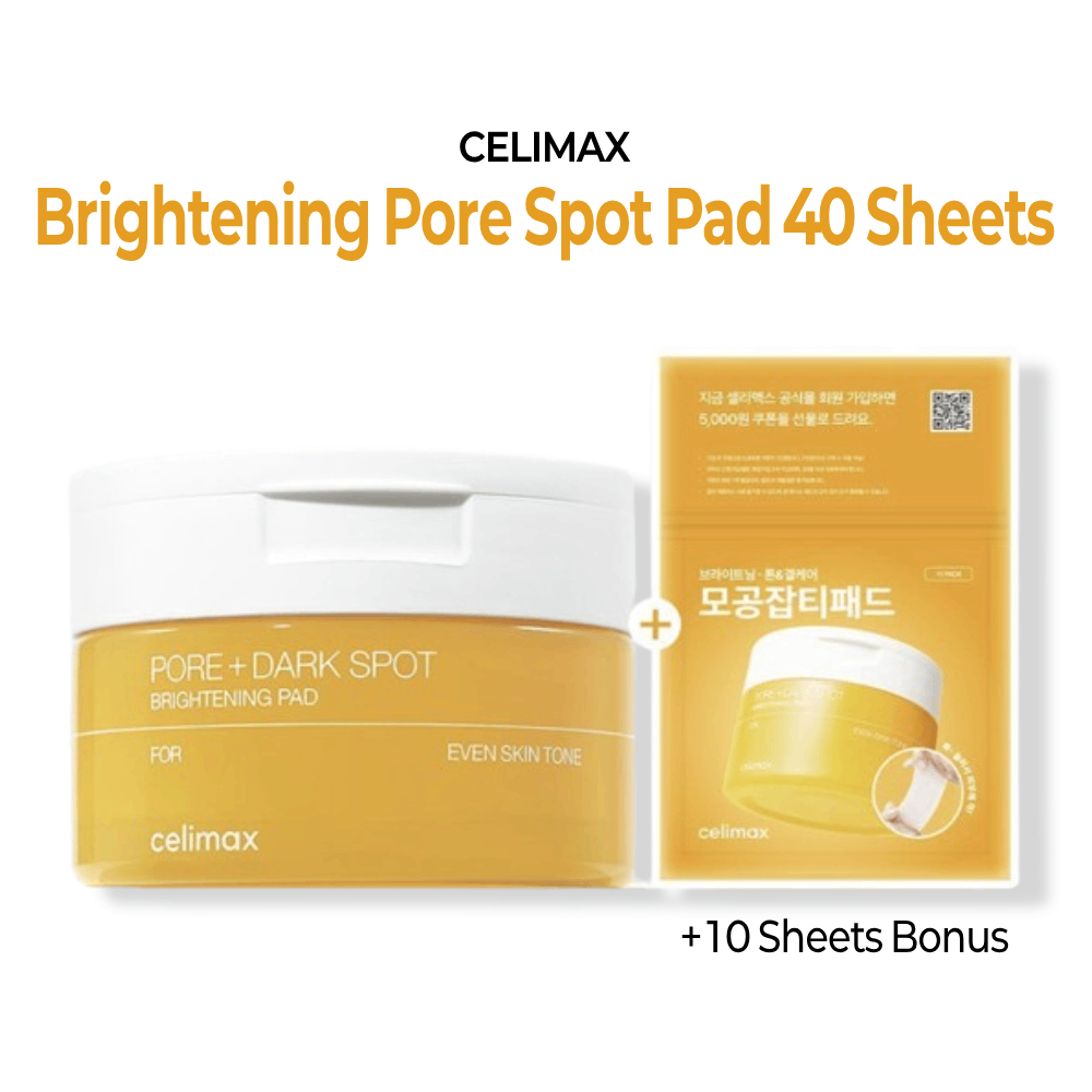 CELIMAX Brightening Pore Spot Pad 40 แผ่น (10 แผ่น Bonus) | แผ่นโทนเนอร์ celimax
