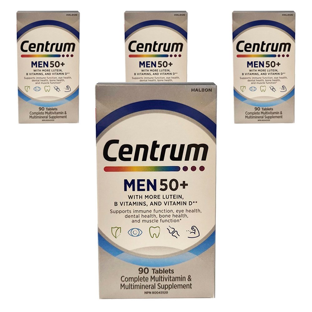 Centrum Men 50+ Multivitamin Tablets, 90 เม็ด x 4 – Made in Australia