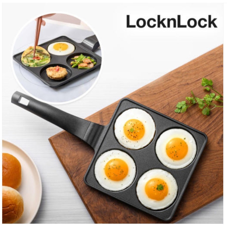 Locknlock Induction กระทะไข ่ 4 หลุม 2 ชนิด/จัดส่งจากเกาหลี✈️🇰🇷
