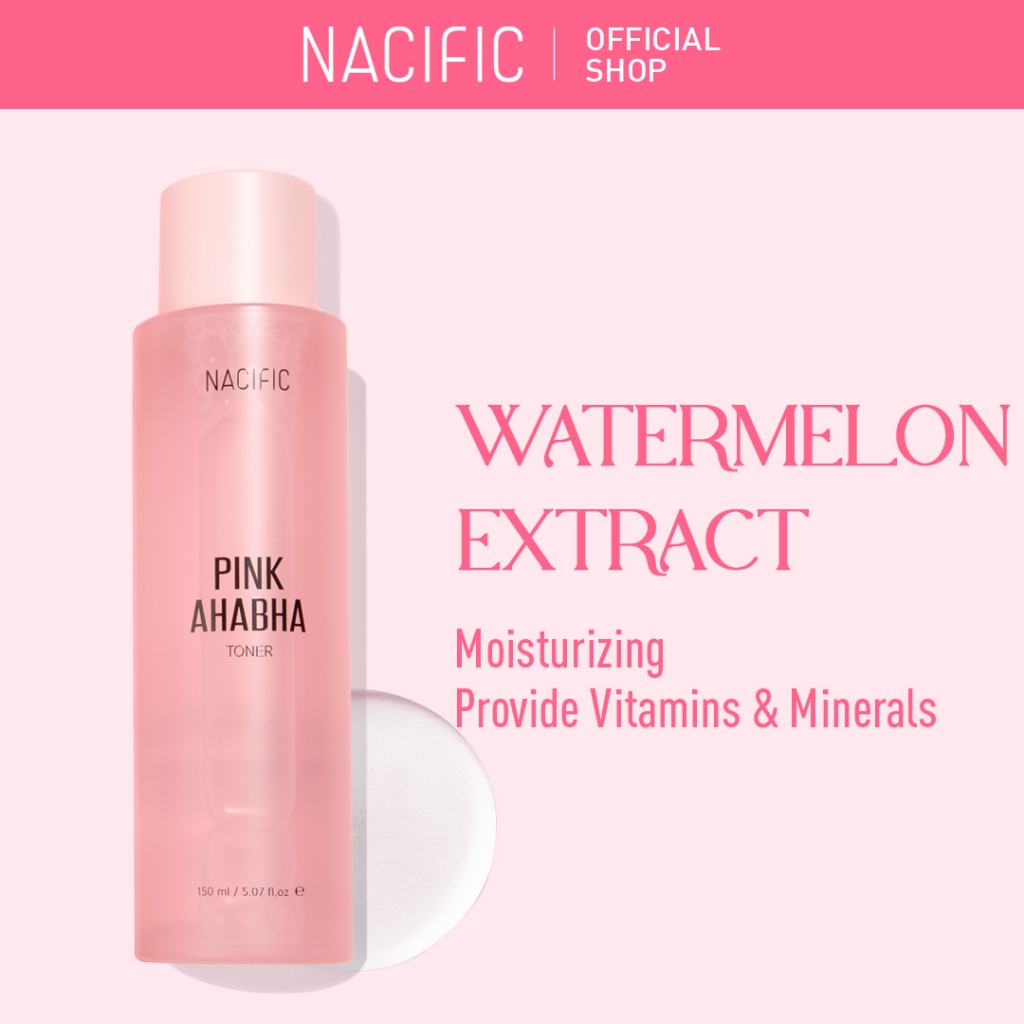 NACIFIC Pink AHA BHA Toner 150ml, Hyaluronic Acid, Salicylic Acid, Watermelon extract – โปรปัง