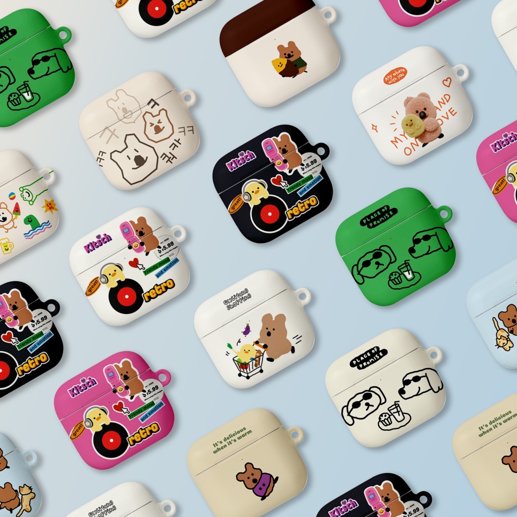 เคส AirPods 4 / 3 / 2 / 1 / pro2 / pro1 Hard Matte Slim Protective ดีไซน์น่ารัก dibunnystar 5