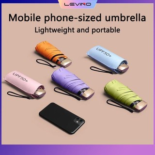 Mini Sun Umbrella Small Pocket Rain Umbrella Vinyl Folding UV Ultraviolet Protection Sun Shade Pocket Parasol Capsule
