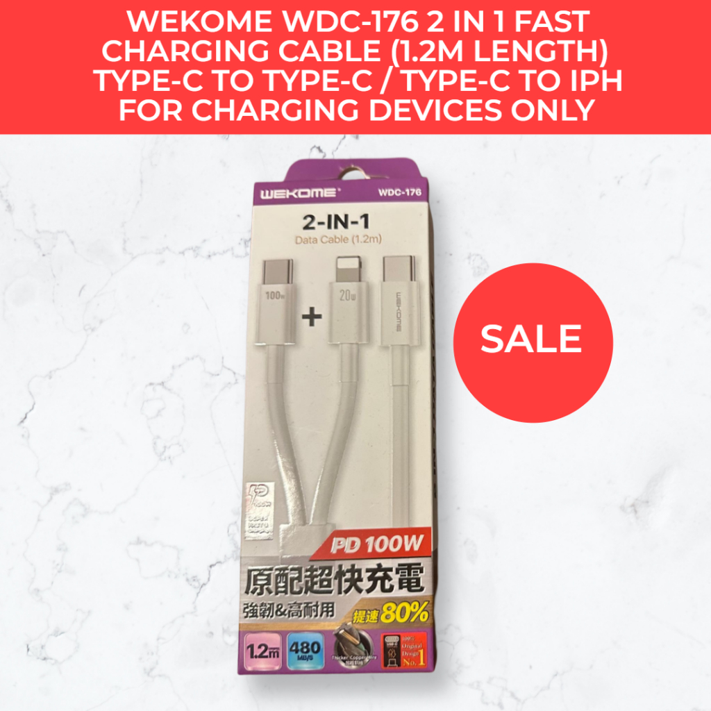 WEKOME WDC-176 2-In-1 สายชาร์จเร็ว