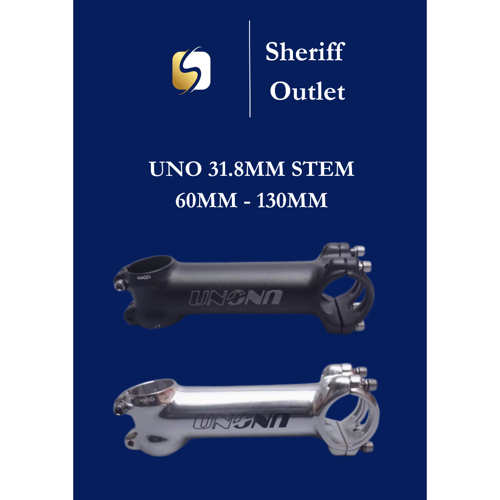 UNO ท้องถิ่น 31.8MM BLACK/CHROME STEM
