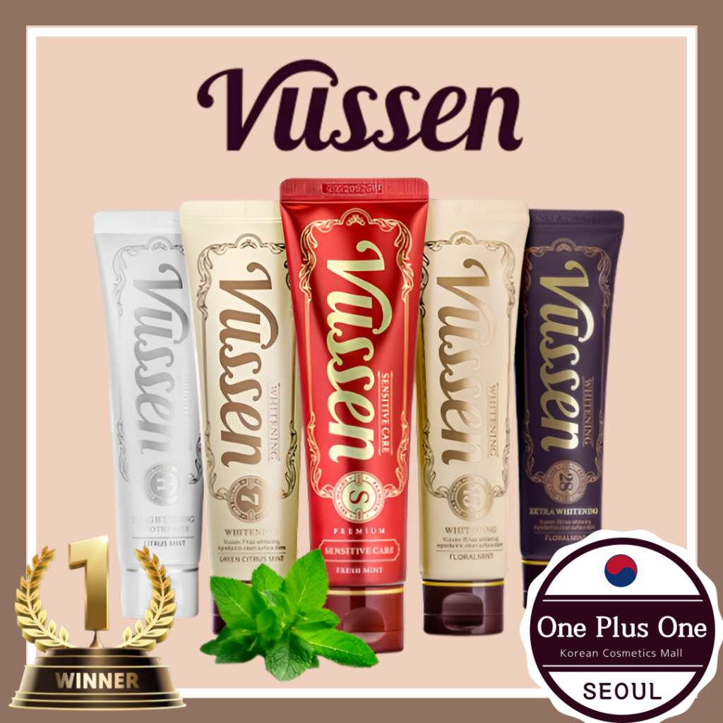 VUSSEN ยาสีฟอกฟันขาว - การดูแลสุขภาพช่องปากระดับพรีเมียมเพื่อฟันแข็งแรง - มีให้เลือก 6 ประเภท