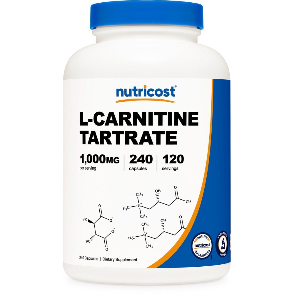 Nutricot L-Carnitine Tarrate 1000mg แคปซูล, 240 Count – Made in USA
