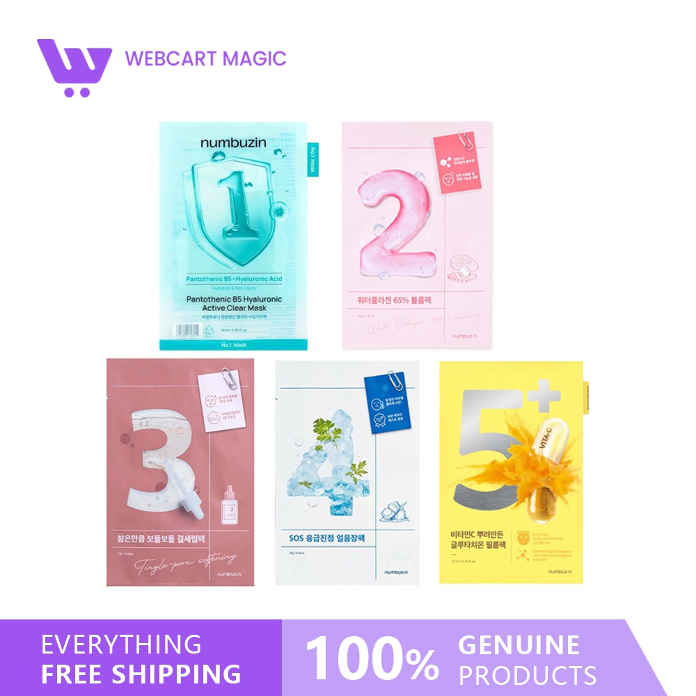 Suzin No.1,2,3,4,5 Sheet Mask 4ea & 10ea ชา
