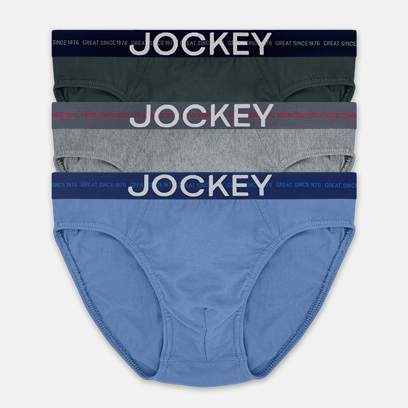 Jockey 3 ชิ้นผู้ชายผ้าฝ้าย Elastane Hipster กางเกง JMB409503