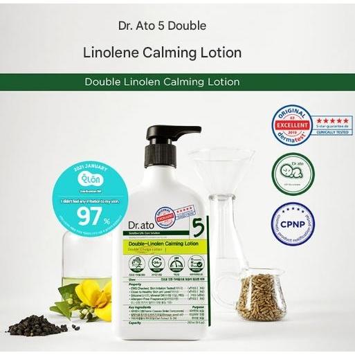 [KOREA] Dr.ATO Double Linolen Calming Lotion สําหรับผิวคัน – 267ml