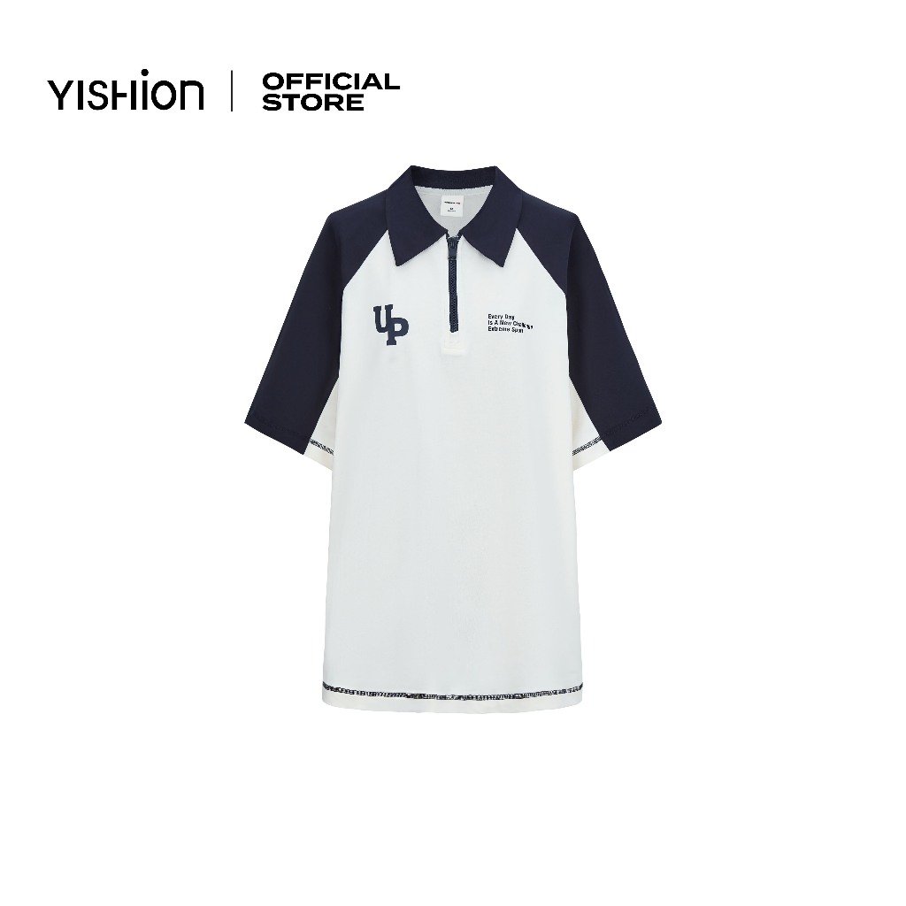 YISHION เสื้อโปโล Raglan ขนาดใหญ่สําหรับผู้หญิง 1125