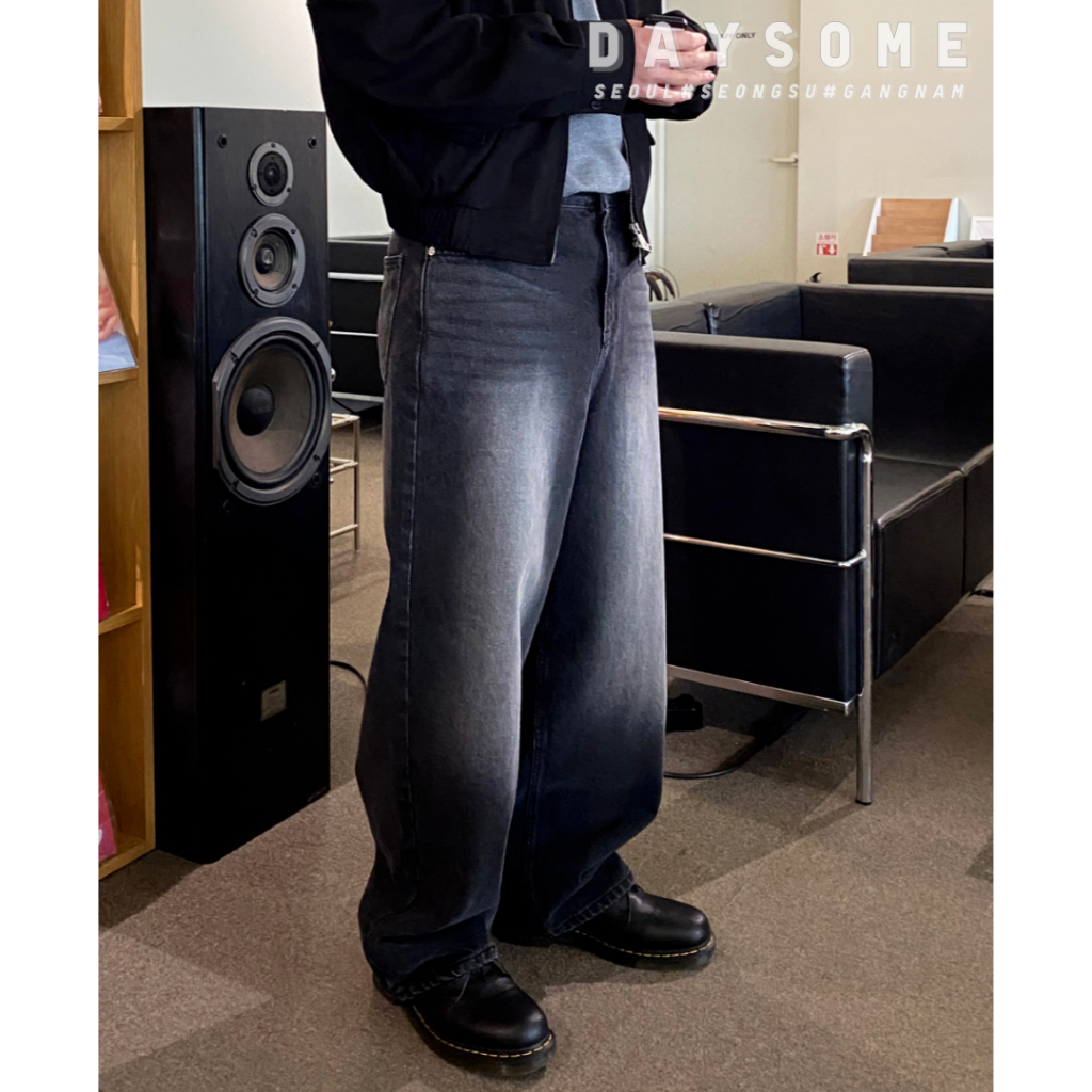 [DAYSOME]Toy Black Wide Denim Jeans