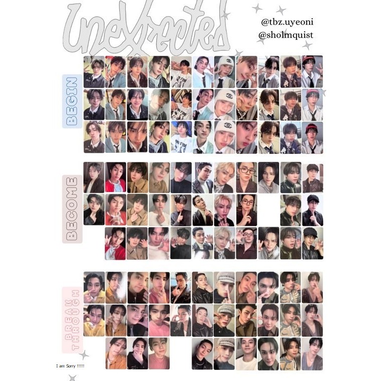 TBZ The BOYZ The 3rd Album Unexpected Photobook Ver. Photocard อย่างเป็นทางการ Sangyeon Jacob Youngh