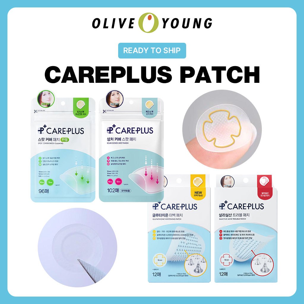 [Olive Young] Careplus Pimple Patch Acne Spot Sticker 4Types Salicylic Glutathione Care Plus