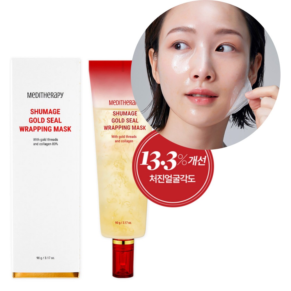 [ของแท้] Meditherapy Shumage Gold Seal Wrapping Mask Peel-off Pack 90g พร้อมการปรับปรุง 13.3% ในมุมห