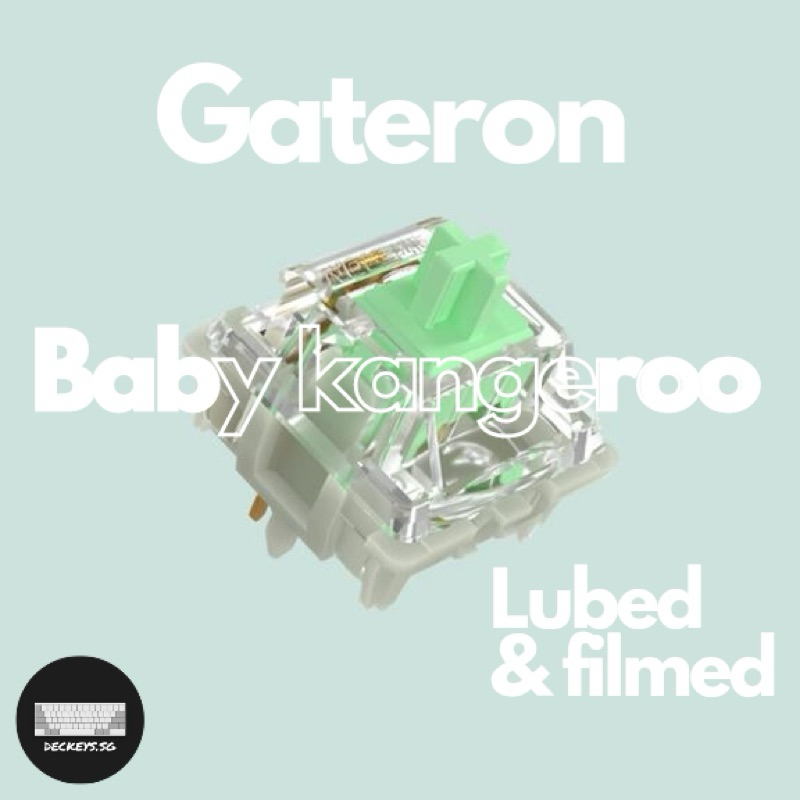 [LUBED/FILMED] Gateron Baby Kangeroo Custom Mechanical Keyboard สวิตช์สัมผัส Akko Keychron Techware