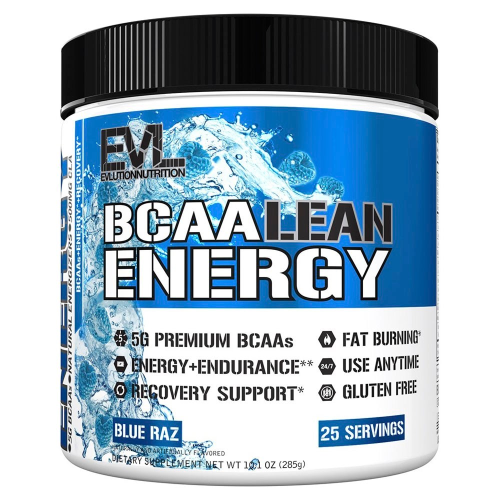 Evlutionnutrition BCAA Lean Energy รสราสเบอร์รี่สีน้ําเงิน 285g Made in USA