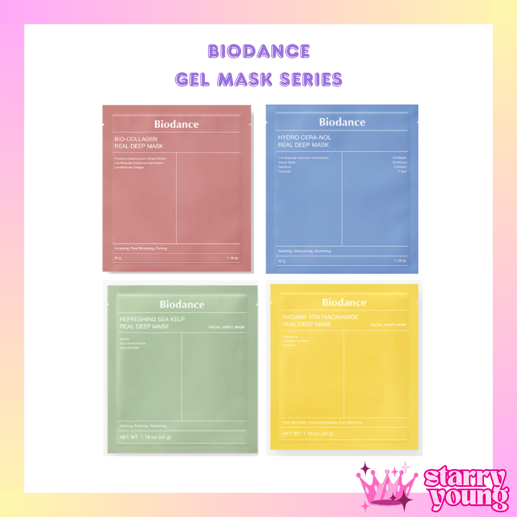 BIODANCE Bio-Collagen Real Deep Mask Shee แผ่นมาส์กคอลลาเจน มาสก์หน้า ไฮโดรเจล ทําความสะอาดรูขุมขน