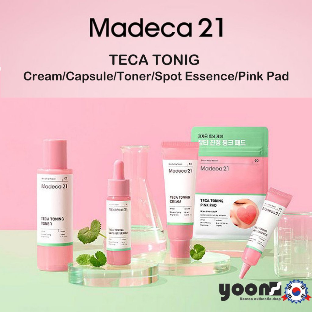 (ใหม่) [Madeca21] TECA TONIG Cream/Capsule/Toner/Spot Essence/Pink Pad_จากเกาหลี