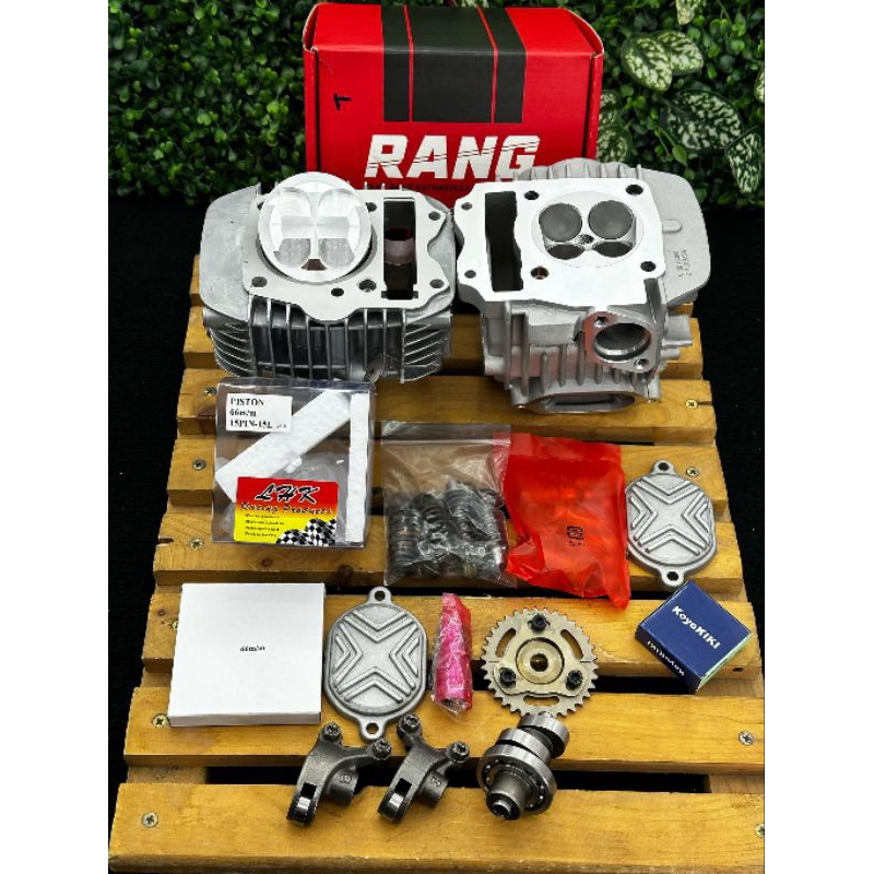 ชุดเสื้อฝา125ลูก66/4วาวปลอกยาวใส่ได้ถึงชัก7มิลลูกLHKสลัก15มิลวาล์ว22-25ฝาสูบRANGใส่125คาร์บูและ125iร