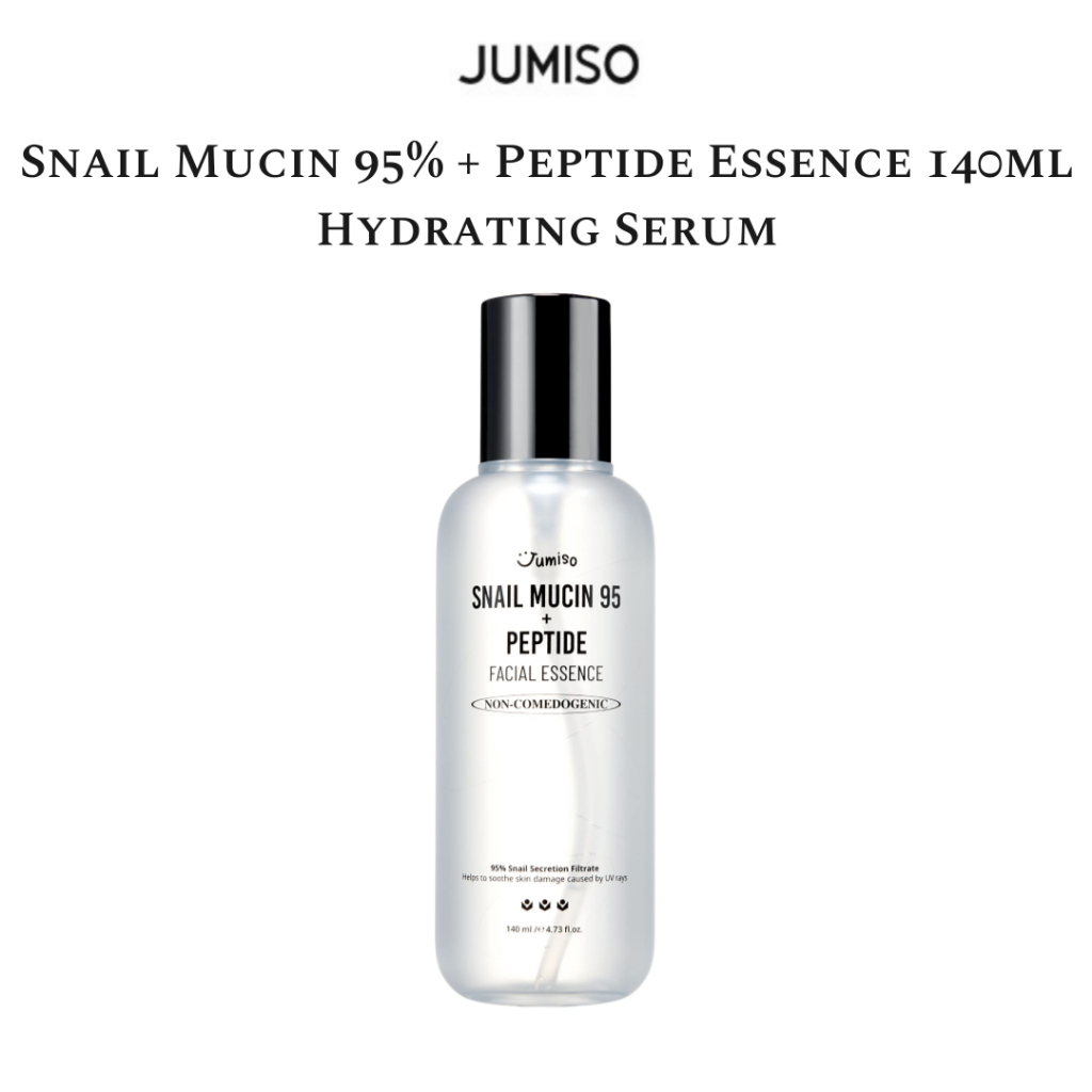 Jumiso Snail Mucin 95% + Peptide Essence 140ml Hydrating Serum สําหรับผิวแห้ง | สกินแคร์เกาหลีพร้อมม