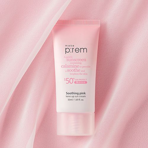 Make p:rem Tone Up Sun Cream [Soothing Pink/Glow Beige] No Sebum, Watery Capsule Sun SPF50+ PA++++ 50ml