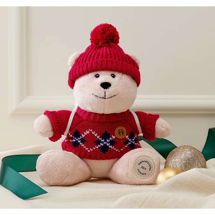 【SALE!!! พร้อมส่ง】2024 แก้วสตาร์บัคส์เกาหลี Starbucks Korea Holiday Friends Bearista Plush Doll
