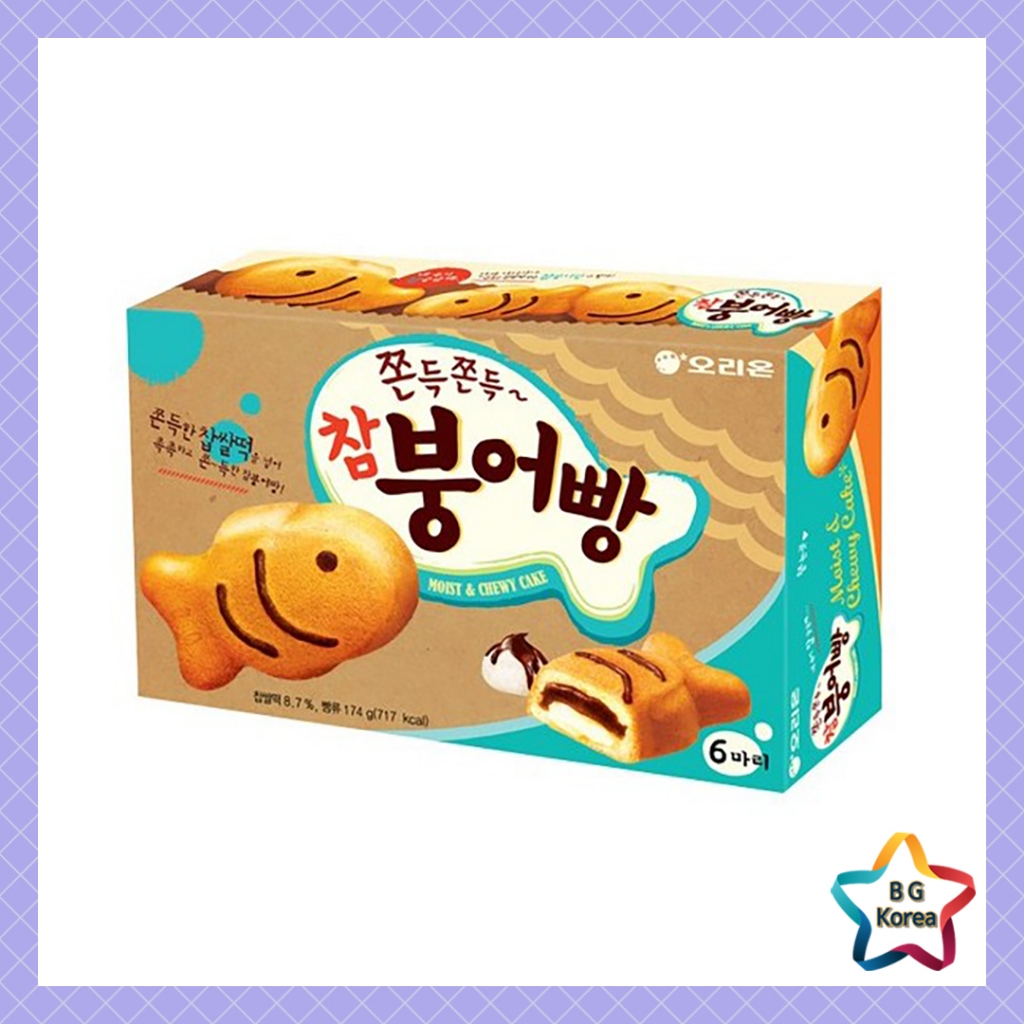ขนมเกาหลี Orion Cham Bungeobbang 174g (29g x 6eagging ) ( เค ้ กรูปปลา