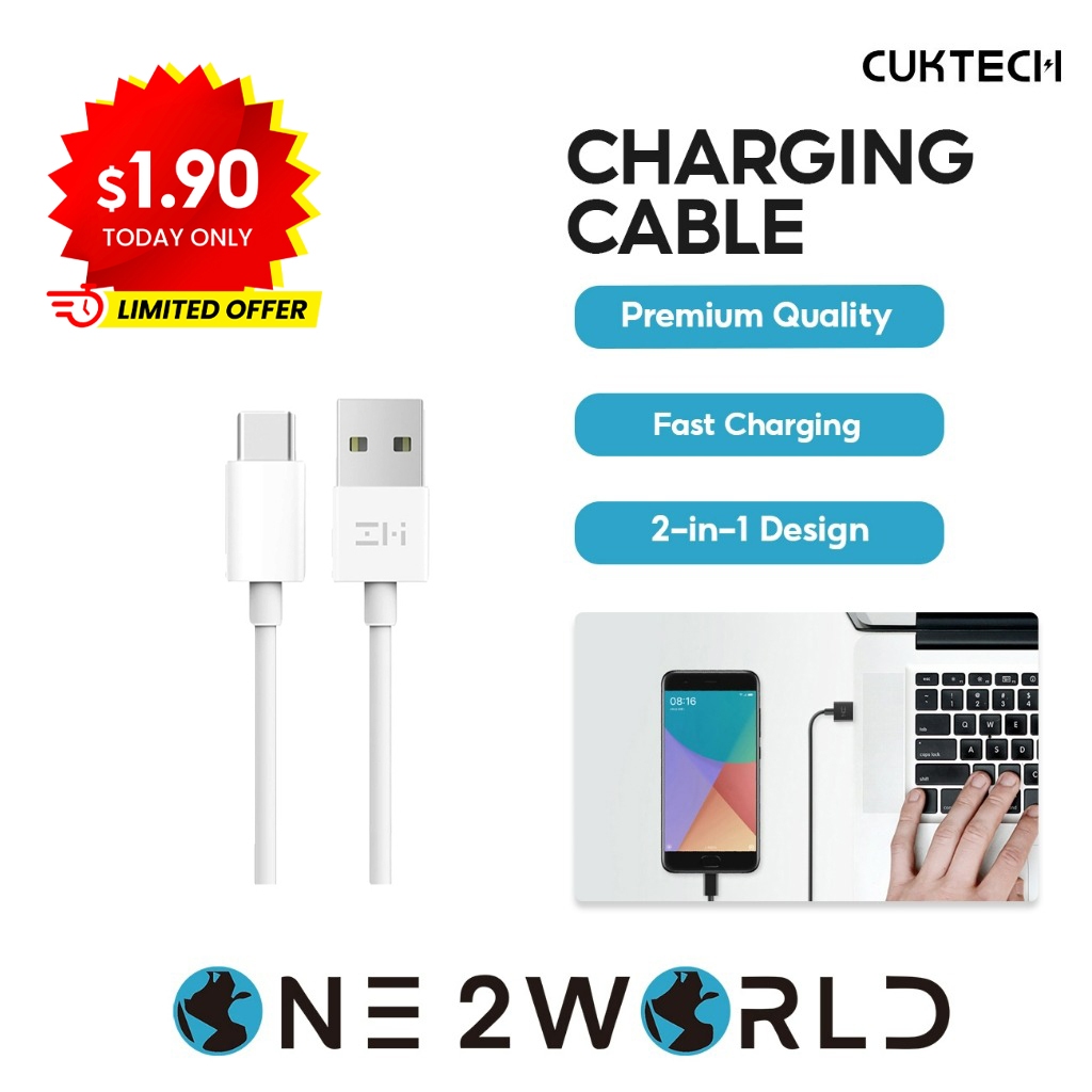 CUKTECH AL701 1M USB-A to Type-C สายชาร์จเร็ว – ทนทาน ปลอดภัย การถ่ายโอนข้อมูลความเร็วสูง คุณภาพระดั