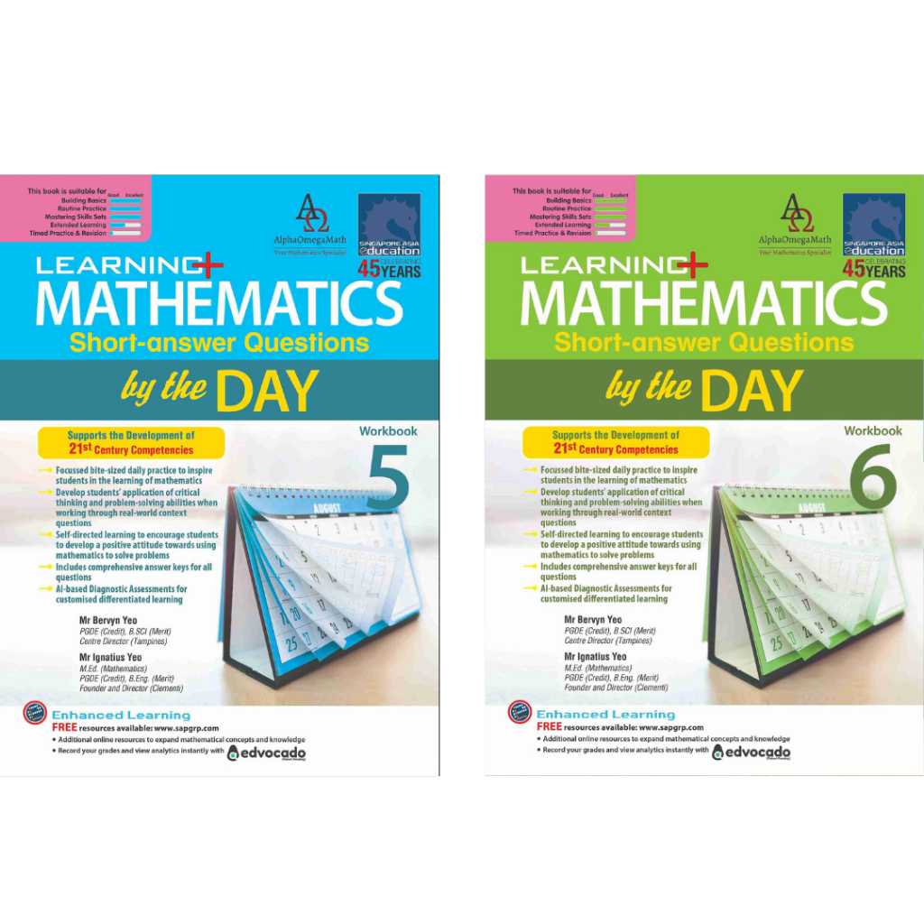 LEARNING+ MATHEMATICS คําถามที่ระยะสั้นโดยสมุดงาน DAY 5 - 6
