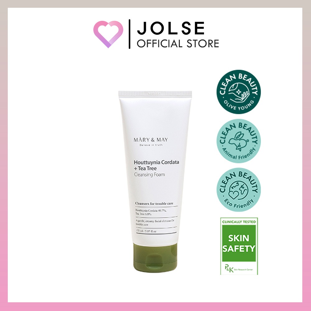 Mary&May Houttuynia Cordata+โฟมล้างหน้าทีทรี 150ml
