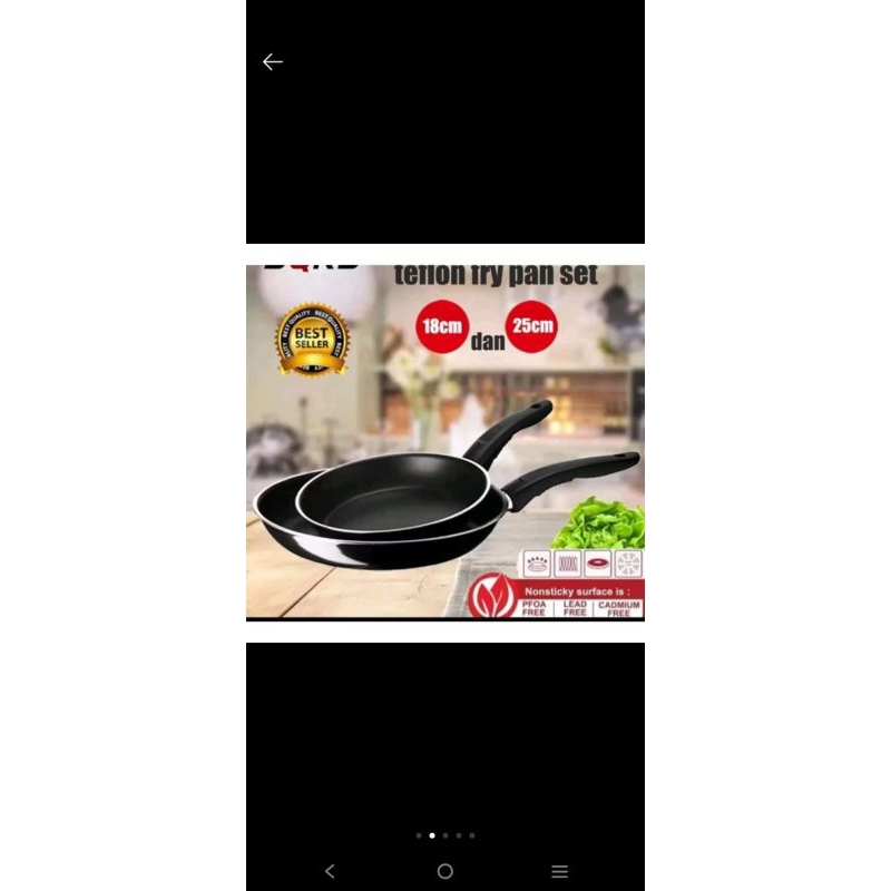 TEFLON SET 2 ชิ้น/FRIED PAN/FRY PAN 2in1