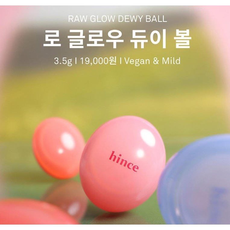 Hince_Low Glow Dewy Ball 3.5g (13 Colours Lip and Cheek) + แปรงมินิ (การไอเสียไม่ได้)