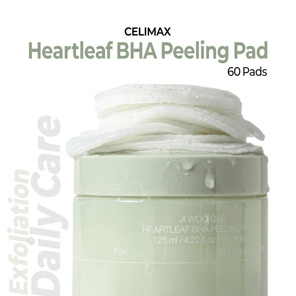 CELIMAX Heartleaf BHA Peeling Pad 60 แผ่น | แผ่นโทนเนอร์ celimax