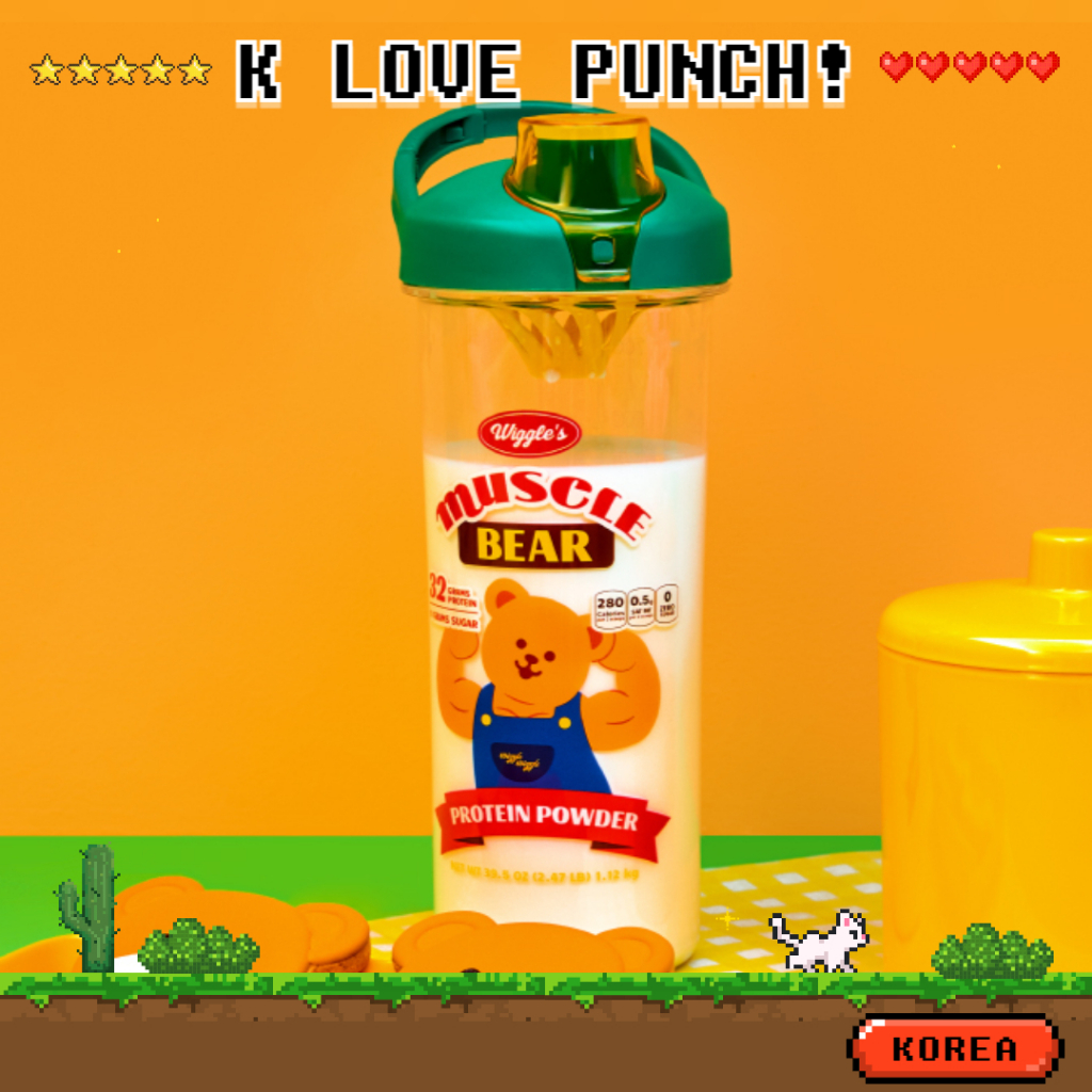 Wiggle wiggle x LocknLock Shake Tumbler - Muscle Bear (700ml) | กระบอกเชค