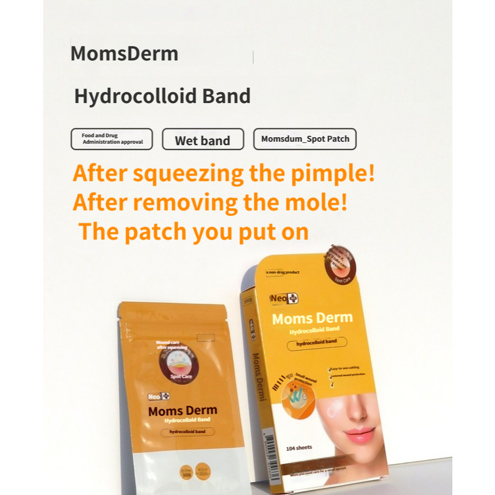 Momsderm Hydrocolloid Spot Pimple Patch – 104 แพทช์