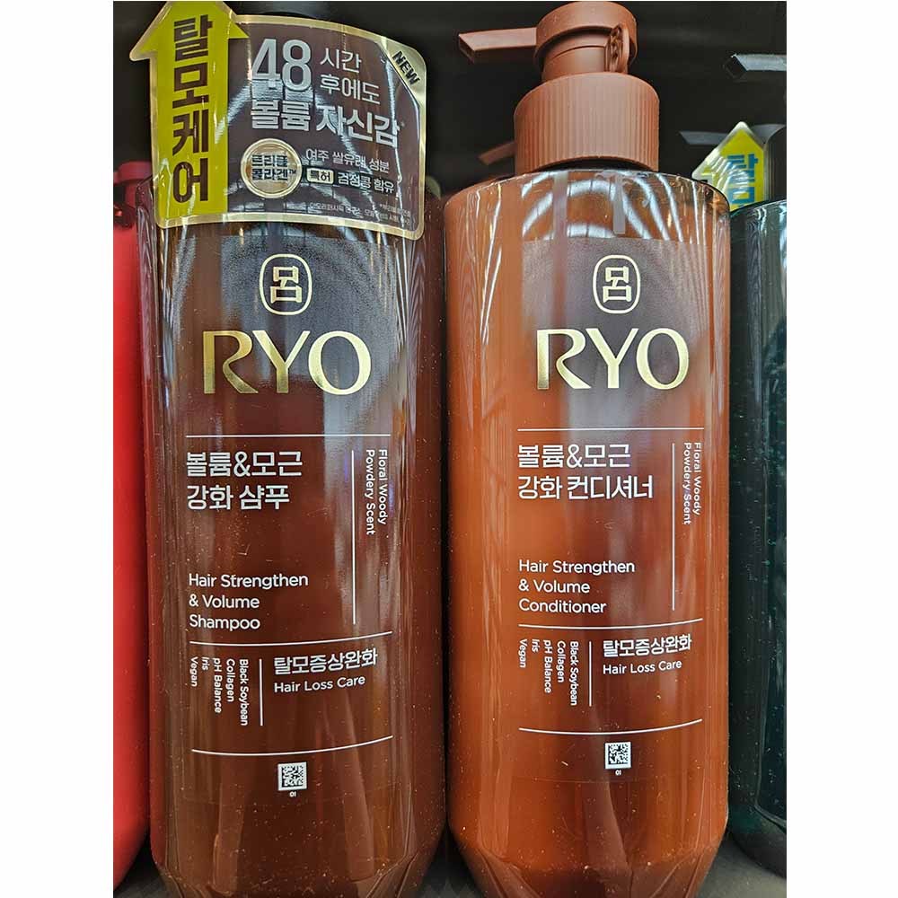 RYO Hair Strengthening & Volume Shampoo 480ml + ครีมนวดผม 480ml